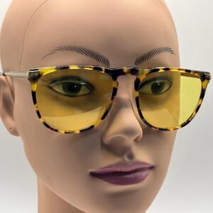 Vintage Ralph Lauren 510 Glasses Yellow Tortoise & Gold Frames Keyhole Bridge